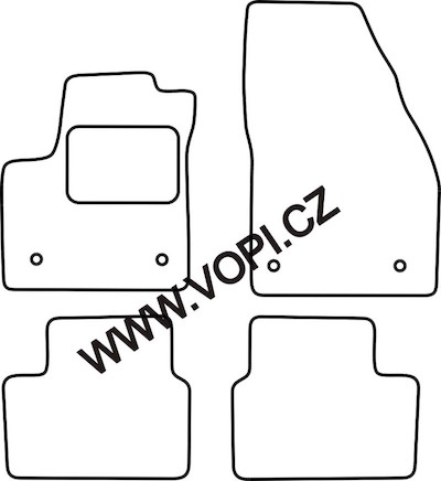 Přesné gumové koberce béžové / šedé Opel Meriva 2010>